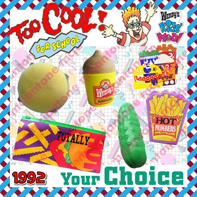 Wendy's 1992 TOO COOL FOR SCHOOL Supplies FOOD Pickle PEN Burger