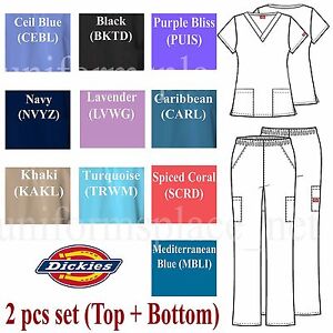 Dickies Scrub Top Size Chart