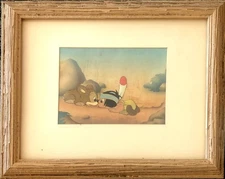 Original Courvoisier Cel of Hiawatha and Cub from Little Hiawatha (1937)
