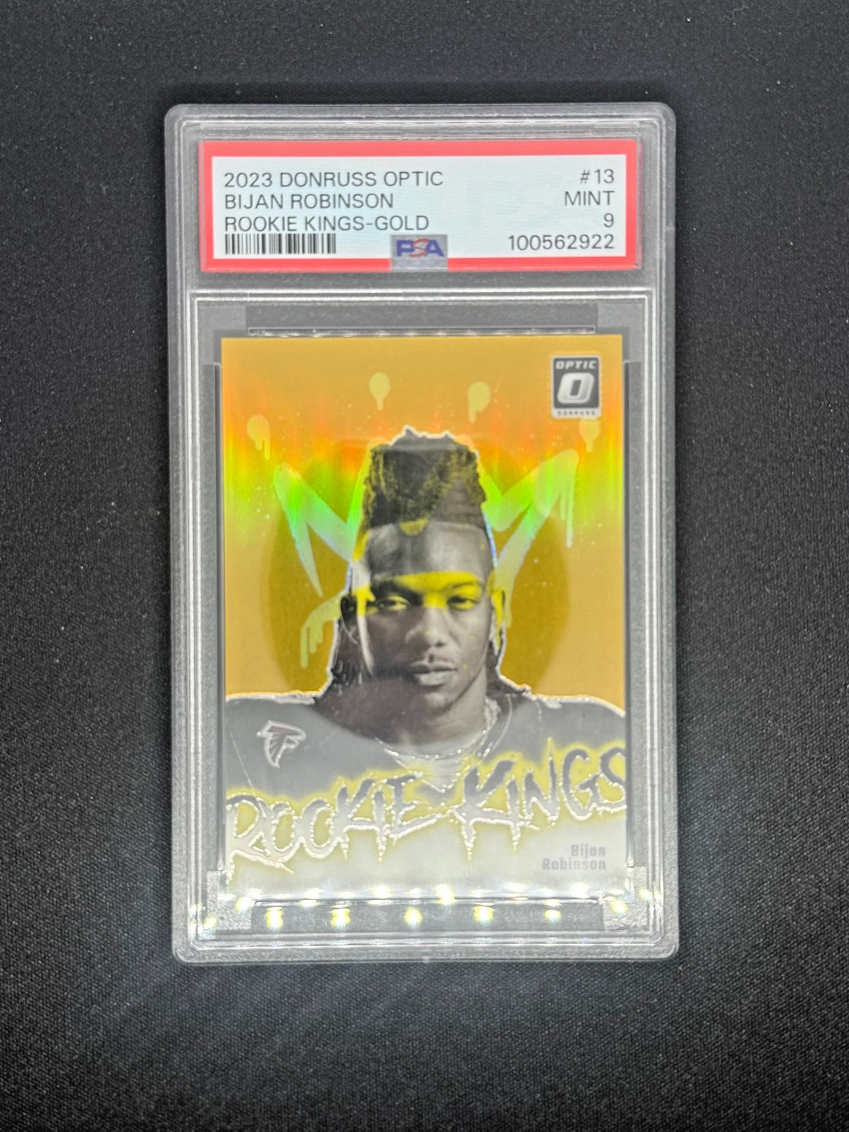 Bijan Robinson Panini Donruss Optic Rookie Kings #13 Gold