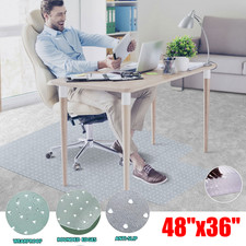 Home Office Chair Mat 48" x 36" PVC Floor Studded Back with Lip For Pile Carpet