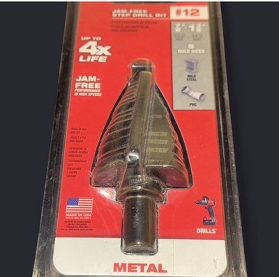 NEW MILWAUKEE 48-89-9212 JAM-FREE STEP DRILL BIT #12 SEALED