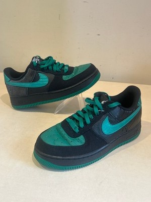 Nike Air Force 1 Low Herren Sneaker Custom Schwarz Grün Gr. UK 6,5