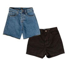 Gap Womens Denim Shorts Black or Blue Denim with Raw Hem