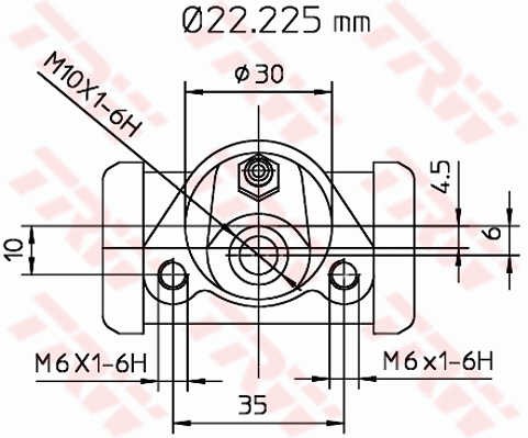 BWB111 DRUM WHEEL BRAKE CYLINDER REAR RIGHT LEFT TRW NEW OE REPLACEMENT - Picture 3 of 6