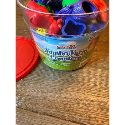 Learning Resources Jumbo Farm Counters Kids Set of 30 Colorful Sorting Math Toys