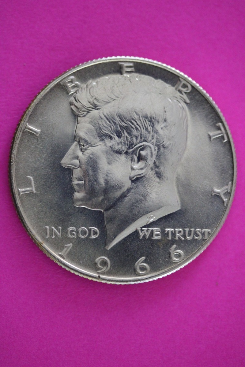 1966 Double Chin SMS John F Kennedy DDO 40% Silver Half Dollar