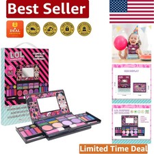 Complete Kids Makeup Kit with Washable Lip Gloss: Fun Safe for Girls Ages 3