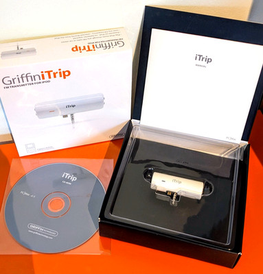 iTrip Griffin, FM Transmitter for iPOD, CD Rom, Quick Start Guide, selten