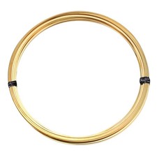 18Ga/1mm 16.4Ft Soft Bendable Gold Plated Brass Square Wire, 18K Gold