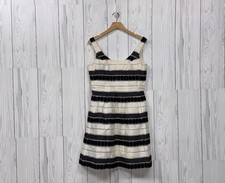 Nine West dress womens size 8 sleeveless white striped above the knee