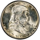 1950-D PCGS MS62 Franklin Half Dollar w/ Subtle, Nice Rim Toning & Frosty Luster