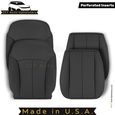 2010-2014 Fits Subaru Outback Front Leather Perf Replacement Covers Off-Black