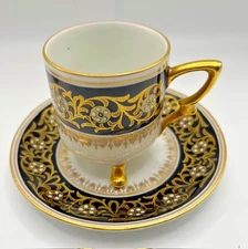 Vintage Mitterteich Bavaria Porcelain Demitasse Cup & Saucer Set