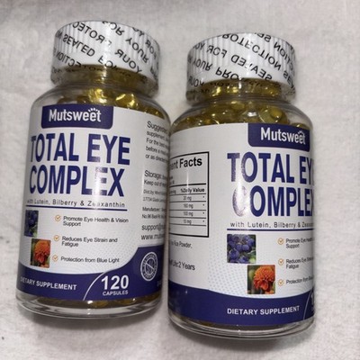 2*120 Eye Complex with Lutein Bilberry Zeaxanthin Eye Health & Visual Acuity