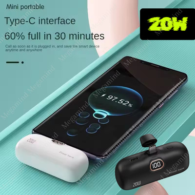 5000mAh Portable Power Bank Pocket Battery Charger For Android iPhone 15 16e 17