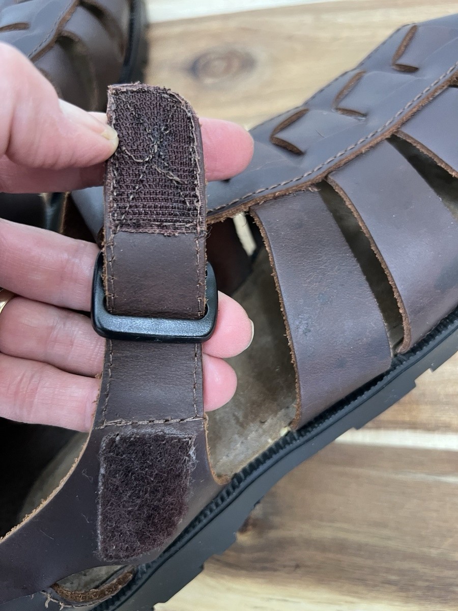 G.H. Bass Brown Leather Fisherman Sandals Closed Toe Size 9  display picture 2