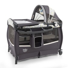 4 in 1 Pack and Play, Portable Baby Playard with Bassinet  Flip-Away Changin...