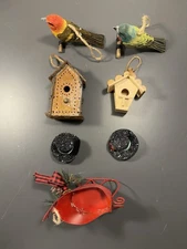 Lot 6 Vintage Assorted Christmas Ornaments 