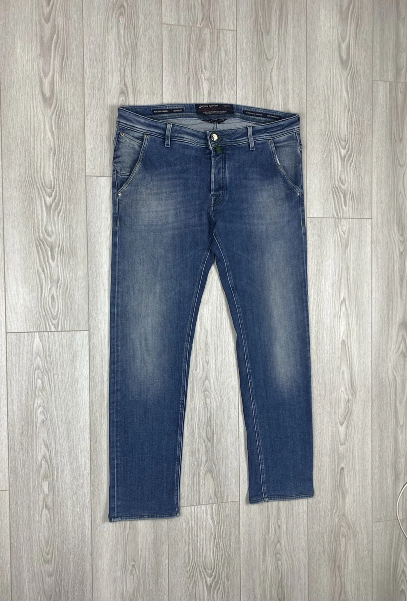 Jeans Homme Jacob Cohen Taille 36-38 US (52-54 Italie) - Coupe Straight, Coton, Neuf Avec étiquettes
