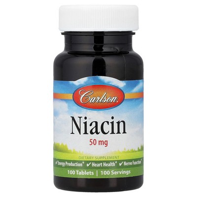 Niacin, 50 mg , 100 Tablets