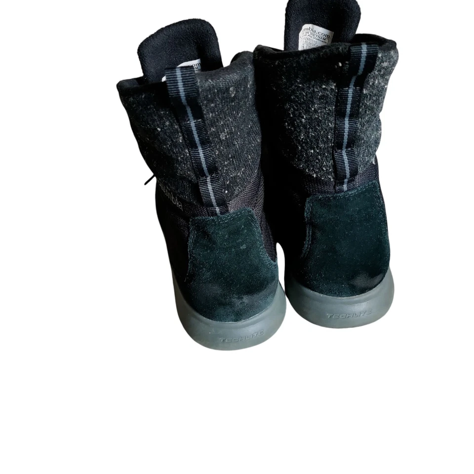 Columbia Nikiski Botas de Nieve Negras Para Mujer 9.5 Con Cordones BL0387-010 Invierno Foto 4 de 4