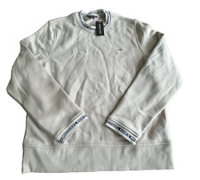 Michael Kors Beige Sweater With MK Logo Black Trim Size X-Large XL NWT