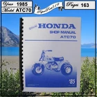 Honda Shop Manual 1985 ATC70