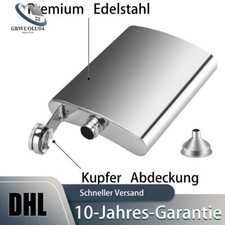 Edelstahl 280ml Flachmann Trichter Taschenfla...