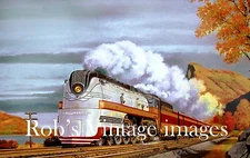 1937 Milwaukee Road Hiawatha Poster  Art Print CMSP Train Railroad F7 BALTIC Lg 