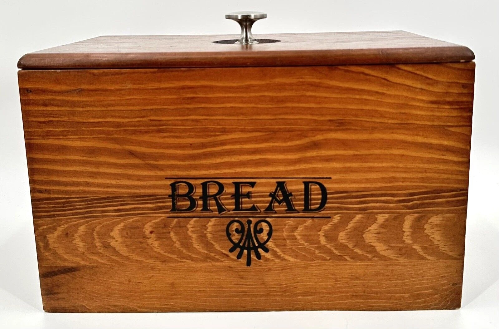Large Solid Wood Bread Box with Lid