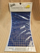 GLASS MOSAIC FLAT TILE SHEET FOR MINIATURE DOLLHOUSE