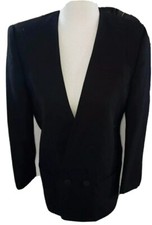 Vintage Jacobson's Women's Black Blazer Coat Double Pockets 100% Wool Size 6
