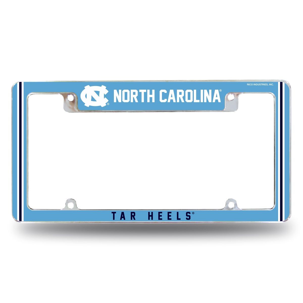 Craftique Chrome Mirrored License Plate Frame – UNC North Carolina Tarheels – Officially Licensed