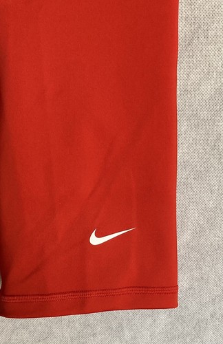 NIKE PRO Junior Girls Size M Red Black Move to Zero Tight Fit 5” Training Shorts - Picture 4 of 8