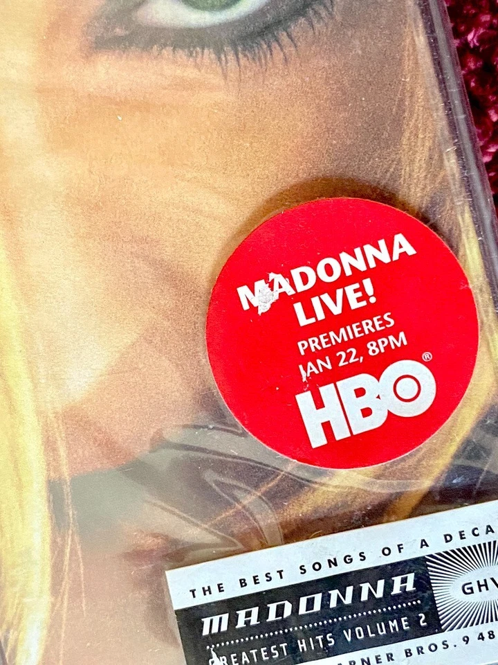 MADONNA GHV2 CASSETTE TAPE SEALED THAILAND PROMO HBO TOUR HYPE HITS STICKER LP - Image 3 of 4