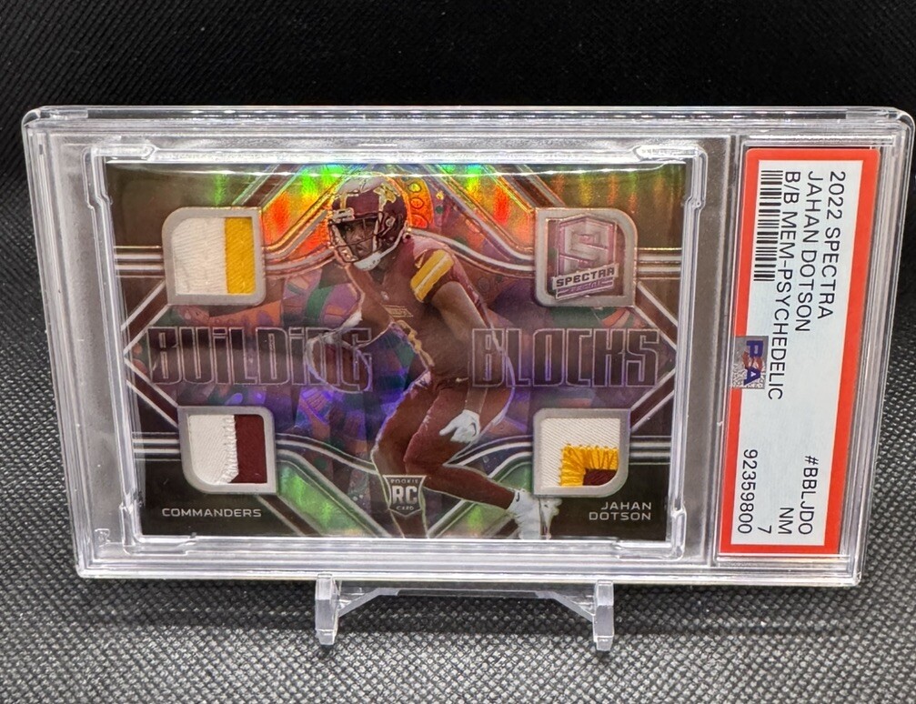 Jahan Dotson Panini Spectra Building Blocks Memorabilia #BBLJDO Psychedelic