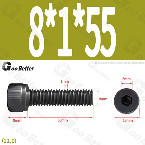Feingewinde Zylinderschrauben 12.9 Stahl M6 M8 M10 M12 Schwarz Innensechskant - Bild 28 von 85