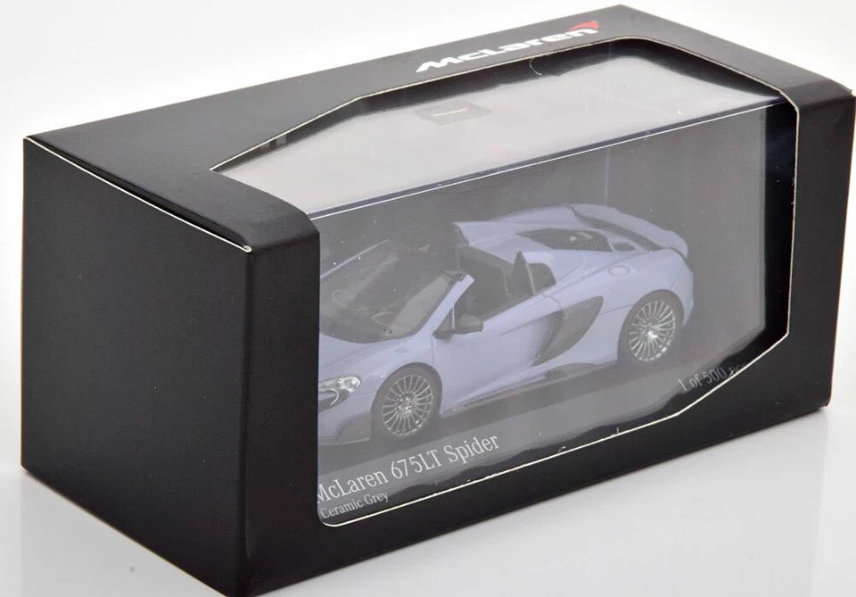 MCLAREN 675LT SPIDER 2016 CERAMIC GREY MINICHAMPS 537154434 1/43 RESINE 500 PCS - Photo 2/3