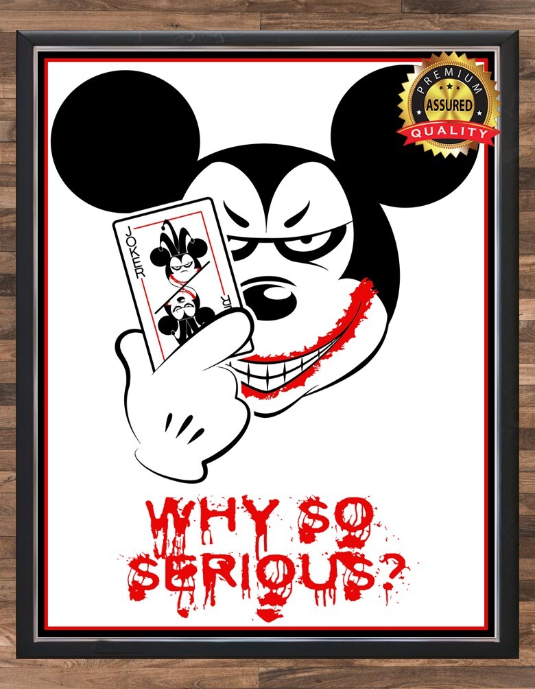 Mickey Mouse - The Joker - Why So Serious - Parody - Metal Sign 11