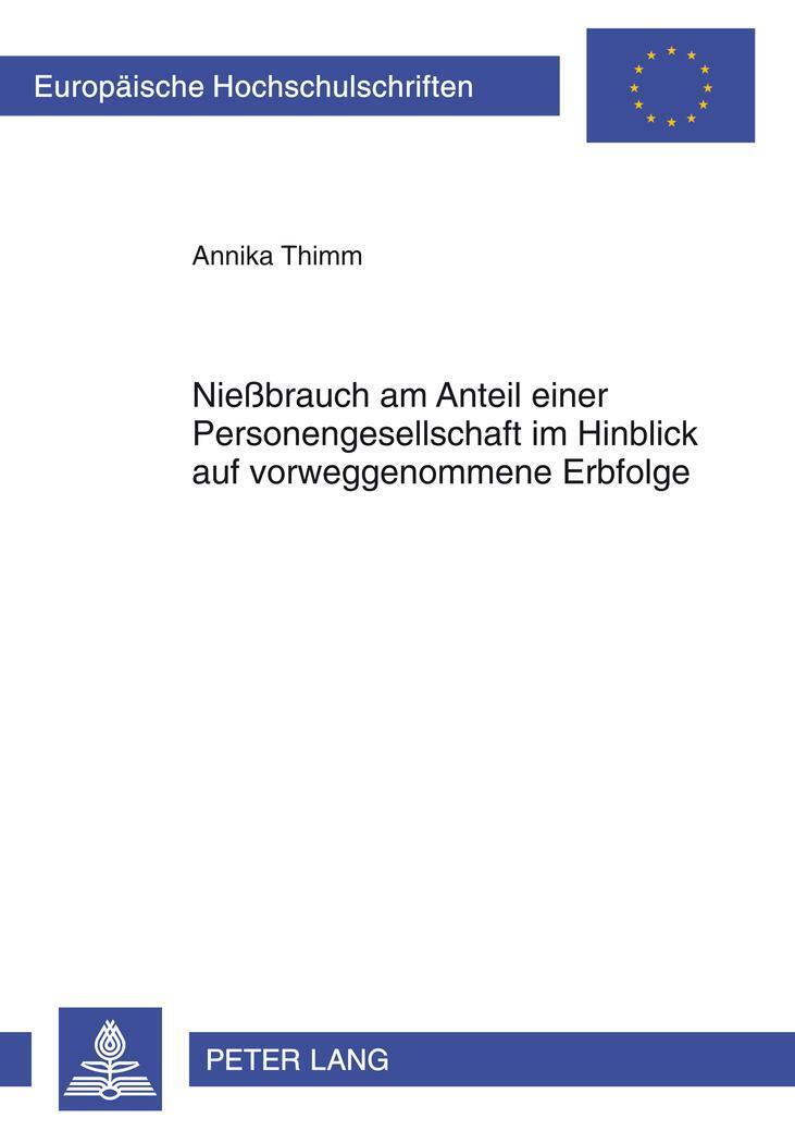 Thumbnail - Nießbrauch Am Anteil Einer Personengesellschaft Hinblick Auf...