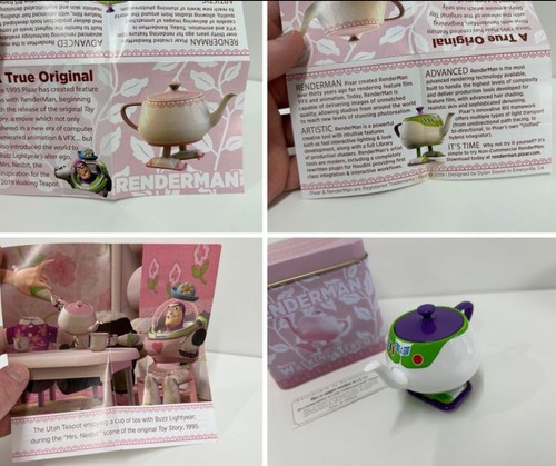 Disney Pixar Renderman Walking Teapot | Caffeinated Buzz | Toy Story 1670 - Picture 10 of 10