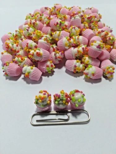 20X  Barbie Dollhouse Miniature Food Mini Cupcakes Toppings Cakes Tiny Pies Lot. - Picture 1 of 6