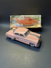 Vintage 1960s Minister Pink Cadillac Pontiac Pressed Tin Friction Toy Car  Box