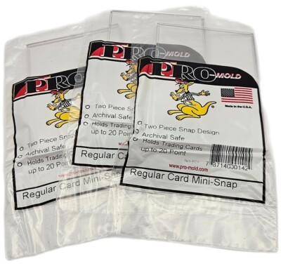 (3) Pro-Mold Regular UV Mini Snap Card Holder Original PC1 Fits Storage Boxes
