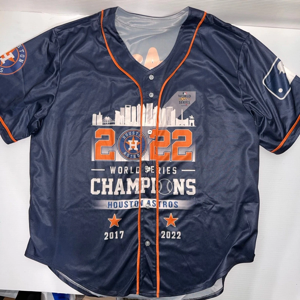 Houston Astros World Series Champions button down shirt. Players names