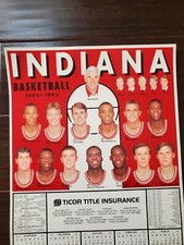 1994-1995 Indiana University Hoosiers Bob Knight Neil Reid Basketball Poster