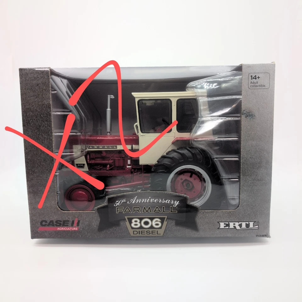 1/16 International Harvester Farmall 806 Diesel Tractor With Cab, 50th Ann. - Image 2 of 4