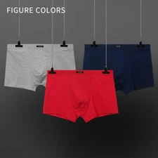 3PCS Men's Cotton Boxer Briefs Comfortable Breathable Low Rise Sexy Underwear