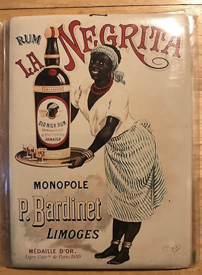 Werbung Blechschild - Vintage French Rum La Negrita The Friendly Caribbean Rum